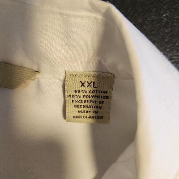 Havavera Cigar Lounge Shirt Embroidered Button Up White Gangster Soprano 2XL - Picture 12 of 15